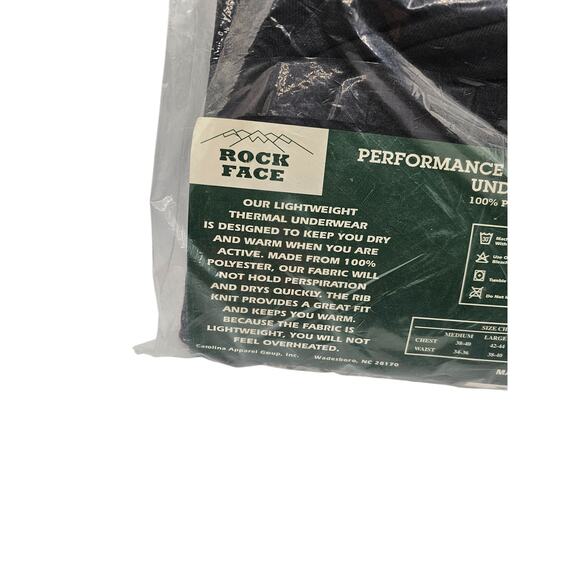 Vintage 1990s Rock Face Mens Sz XXL Performance Thermal Underwear Pants Black - Picture 5 of 5